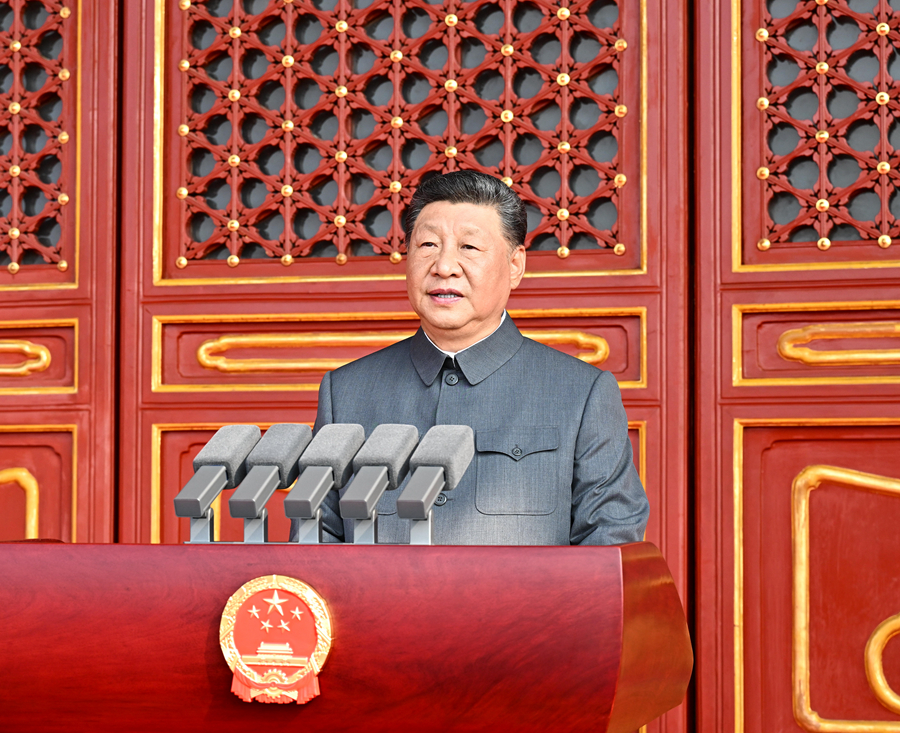 9月3日，，，留念中国人民抗日战争暨世界反法西斯战争成功80周年大会在北京天安门广场隆重进行。。中共中央总书记、国度主席、中央军委主席习近平颁发重要讲话。。